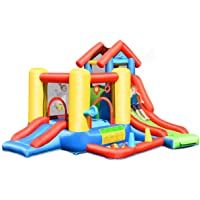 Los mejores  - COSTWAY Castillo Hinchable con Tobogán Castillo Inflable de Jugego con 30 Bolas para Niños 356 x 289 x 233 cm Sin…